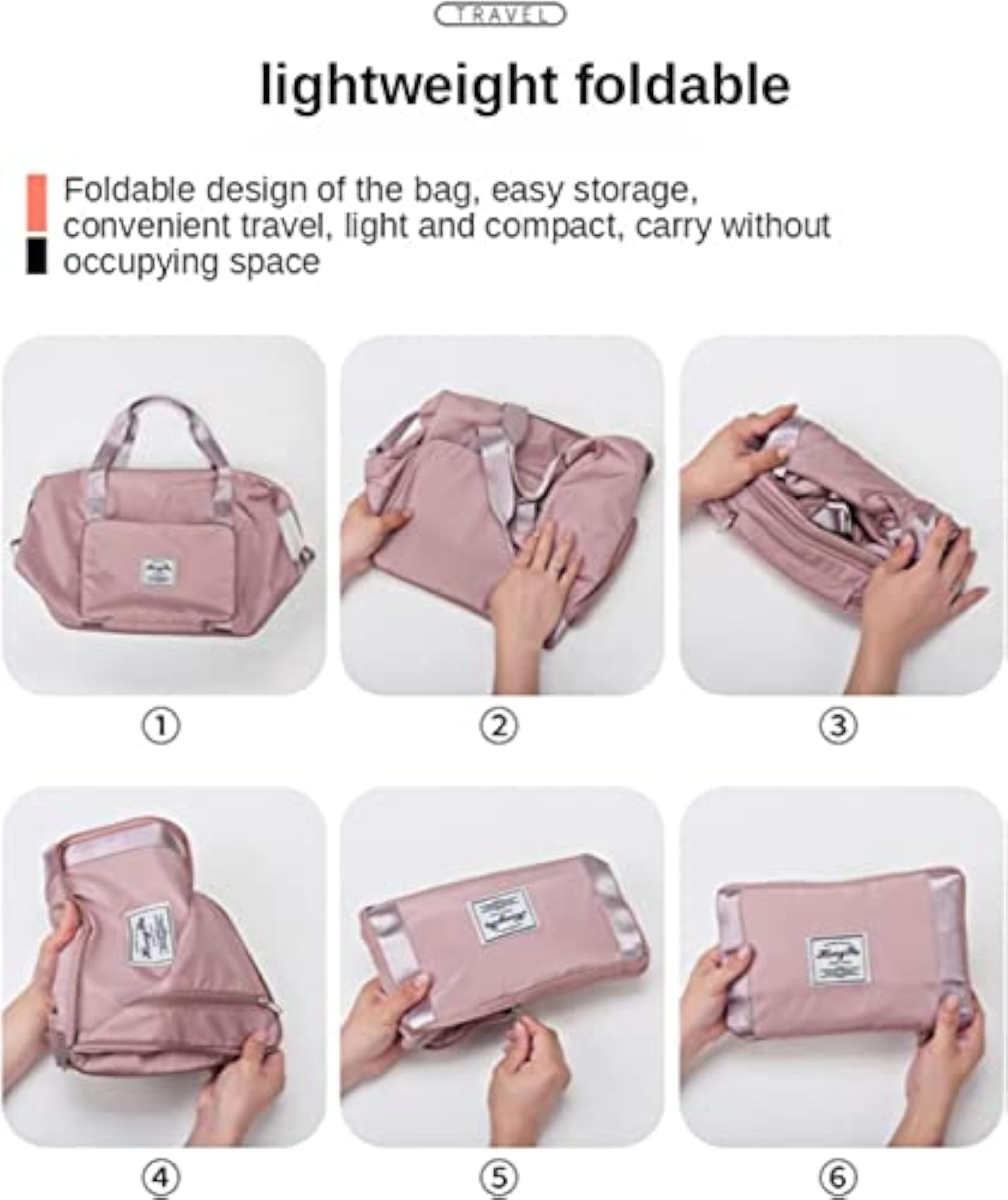 Expandable Folding Travel Bag & Hand Bag, Large Capacity